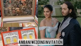 Anant Ambani and Radhika Merchant Luxury Wedding Invitation Card  Ambani Wedding  Invitation Card [upl. by Einhoj]