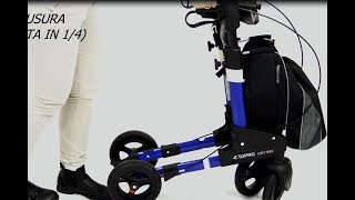 ODYSSE deambulatore rollator leggero stabile facile da aprire resistente [upl. by Ssew]