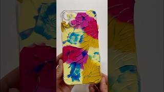 Satisfying phone case with acrylic colours satisfying youtubeshorts shorts viralvideo artdiy [upl. by Orwin]