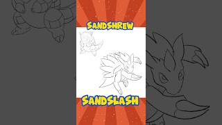 How to draw Pokemon  how i drew Sandshrew and Sandslash  Digital Drawing [upl. by Adnorrahs]