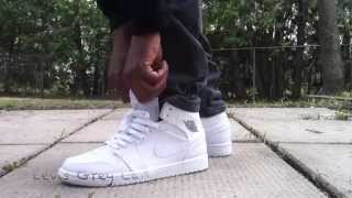 Air Jordan 1 Mid Cocaine Whites On Feet [upl. by Fillender]