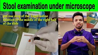 Stool examination under microscope  test procedure  eggs amp cyst identification [upl. by Dana]