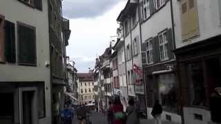 Switzerland Basel Old City  Basler Altstadt walking Tour Schweiz 2014 [upl. by Kellby]