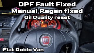 Fiat Doblo 2015 DPF Problem fixed Manual Regen working [upl. by Dublin]