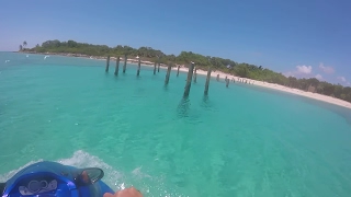 FLIPPER BEACH TO JAWS BEACH ON JET SKI BAHAMAS [upl. by Cosimo]