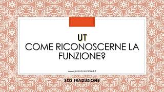 Come riconoscere le funzioni di UT [upl. by Treblihp330]