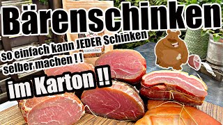 Schinken einfach selber machen im Karton  Das kann JEDER  The BBQ BEAR [upl. by Llezniuq745]