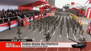 Ejército del Perú muestra paso marcial durante Gran Parada Militar [upl. by Nanyt633]