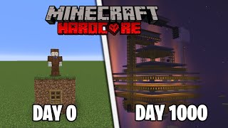 I Survived 1000 Days in HARDCORE Minecraft FULL MINECRAFT MOVIE [upl. by Eachelle]