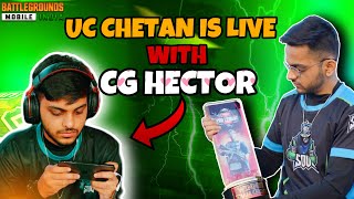 😱😱First Time UC Chetan YT live with 💕CG Hector livestream hectorgaming bgmilive [upl. by Garmaise]