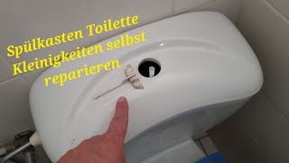 Spülkasten Toilette wie kann ich einen kleinen Defekt selbst reparieren der Betätigungsstift [upl. by Alena]