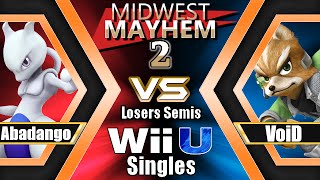 Midwest Mayhem 2 – Losers Semis – Abadango Mewtwo vs 2GG VoiD Fox Sheik [upl. by Cantone594]