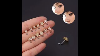 Diamond nose stud designs for women Nose Pin Designs with Price 2024Gold Nose pin Design nosepin [upl. by Alabaster]