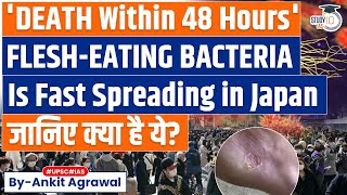 Whats Causing The Spread Of quotFleshEating Bacteriaquot In Japan  UPSC [upl. by Seigler]