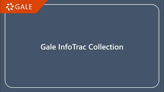 GALE INFOTRAC COLLECTION Tutorial [upl. by Felisha]