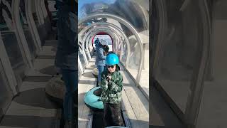 Tobogganing Park Leysin Switzerland 🇨🇭 switzerland travel mountains winter tobogganing leysin [upl. by Inait]