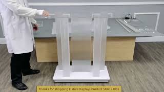 21065 LED Lighted Acrylic Pulpit Podium Church Lectern Plexiglass Gold Lights Instructions [upl. by Harrak601]