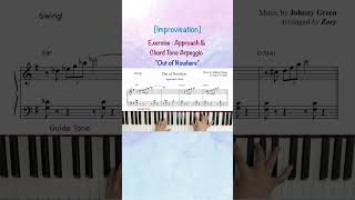 ImprvApproach quotOut of Nowherequot Chord Tone  Arpeggio wApproach Note Shorts [upl. by Roos528]