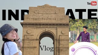 Exploring India Gate  Cold Delhi Weather amp Pollution Experience sonuvlogs delhi indiagate [upl. by Elboa]