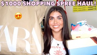 HUGE 1500 SHOPPING SPREE HAUL MISSGUIDED Nike Sephora ZARA amp MORE [upl. by Alice]