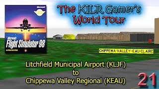 Flight Simulator 98 Litchfield Municipal KLJF to Chippewa Valley Regional KEAU  World Tour [upl. by Andie]