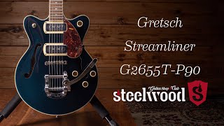 ¡Va más allá de sus pastillas  Gretsch Stramliner G2655TP90 Centerblock Jr [upl. by Imogen128]