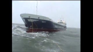 Padstow and Appledore RNLI lifeboats assists cargo ship in gale force winds [upl. by Castro]