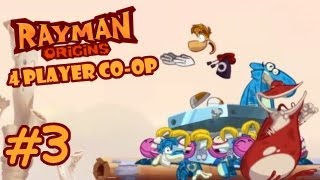 Rayman Origins 4 Player Coop Lets Play Part 3  quotHELP USquot [upl. by Uba]