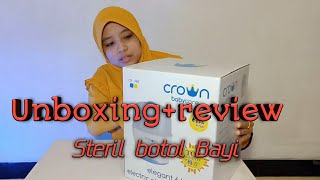 UNBOXING Steril botol susu  Crown baby care [upl. by Alison887]