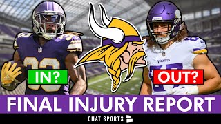 GREAT NEWS Rolls In For The Vikings From Final Injury Report Before Lions Game [upl. by Beitnes]