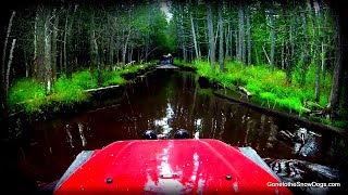 The LOG JAM Jeep Ride Along through SWAMP GoPro Hero2 [upl. by Enicar]