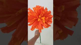 Giant Crepe Paper Flower for room decor Handmade Flores de papel crepe PaperSaiarts [upl. by Melentha]