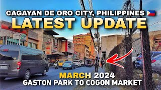 CAGAYAN DE ORO CITY MINDANAO PHILIPPINES LATEST  Gaston Park to Cogon Market Walking Tour [upl. by Ahserb]