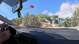 Driving around Rhodes Greece To Fourni Beach back to Kolymbia September 2024 [upl. by Nosnev]