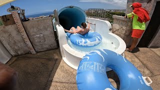 Aqualand Costa Adeje tenerife 🇪🇸 ALL WATER SLIDES Mucho menos concurrido que Siam Park [upl. by Nalrah]