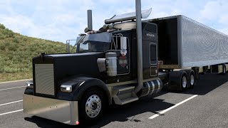 Highway Killer W900L  Single Turbo 3406B CAT with Custom Reefer  American Truck Simulator 4K [upl. by Oecam994]