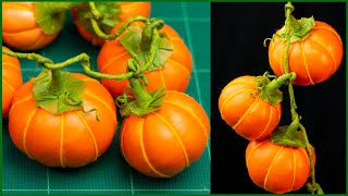 DIY fake fruits and vegetables l how to make fake fruit look real pumpkin [upl. by Uzziel699]