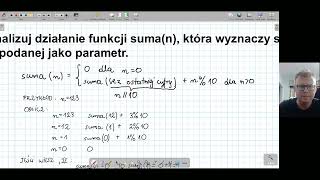 Suma cyfr implementacja w Pythonie [upl. by Sillad]