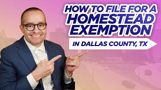 How to File for a Homestead Exemption in Dallas County TX  movingtodallas dallasrealtor [upl. by Arbmat227]