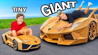 Building GIANT vs TINY Cars Challenge [upl. by Sharity148]