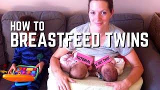 How to Breastfeed Twins  Tandem Breastfeeding Tutorial amp Breastfeeding Tips [upl. by Ierdna]