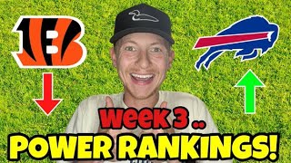 My Week 3 NFL Power Rankings [upl. by Datnow83]