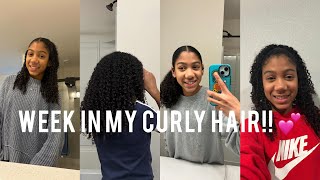 WEEK IN MY CURLY HAIR 💕 [upl. by Airret]