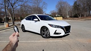 2022 Nissan Sentra SV Start Up Test Drive Walkaround and Review [upl. by Dduj518]