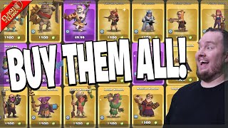 I Bought Every Hero Skin in the Shop of Clash of Clans [upl. by Irrac]