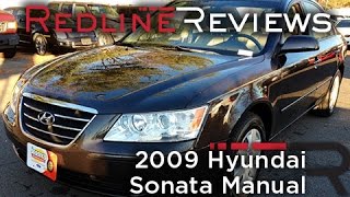 2009 Hyundai Sonata Manual Review Walkaround Exhaust Test Drive [upl. by Sucramrej]