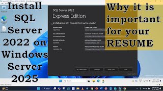 Install SQL Server 2022 on Windows Server 2025  Learn how to create Database in SQL Server 2022 [upl. by Donavon]