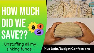 😮Starting Over  Unstuffing my Cash Envelopes And Sinking Funds  How Much Did I Save In A Year [upl. by Hinch]