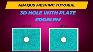 Abaqus meshing tutorialPlate with hole structured meshing in Abaqus with partition [upl. by Blockus]