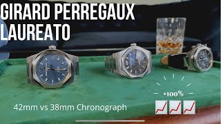 Girard Perregaux Laureato 81010 42mm amp Laureato Chronograph 38mm  Uhren als Investment Watchreview [upl. by Wilsey266]